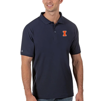 Men's Antigua Navy Illinois Fighting Illini Legacy Pique Polo