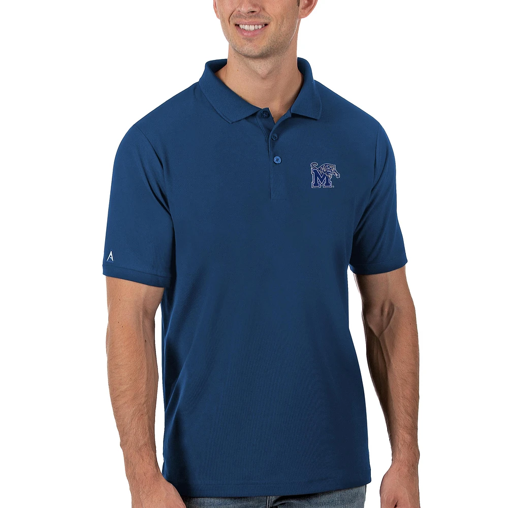 Men's Antigua Royal Memphis Tigers Legacy Pique Polo