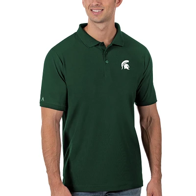 Men's Antigua Green Michigan State Spartans Legacy Pique Polo