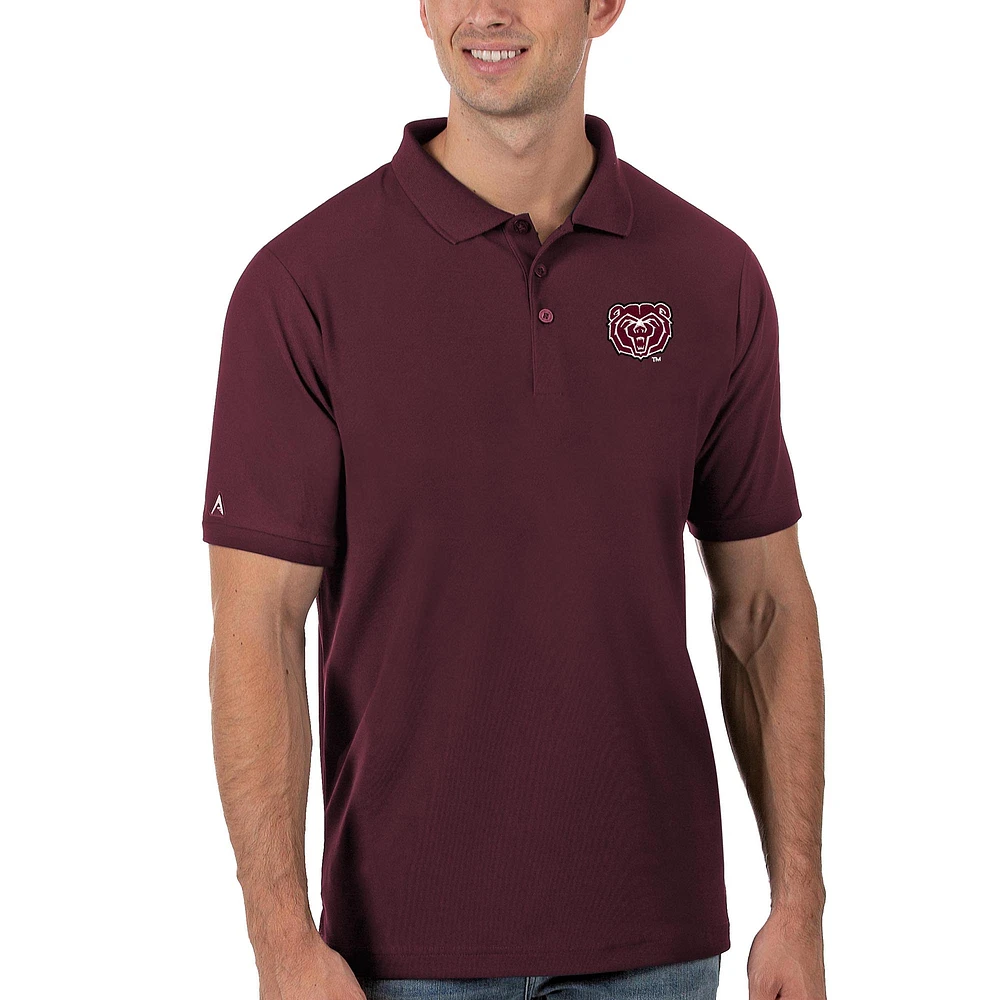 Men's Antigua Maroon Missouri State University Bears Legacy Pique Polo