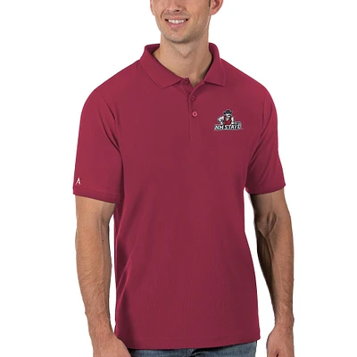 Men's Antigua Crimson New Mexico State Aggies Legacy Pique Polo