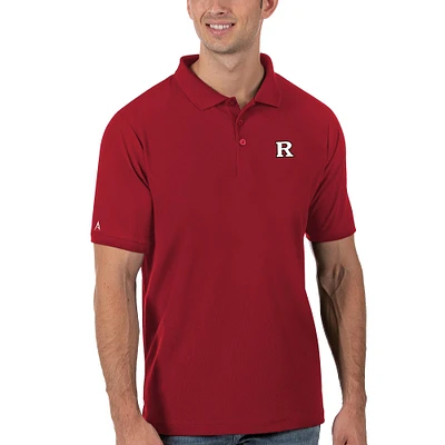 Men's Antigua Scarlet Rutgers Knights Legacy Pique Polo