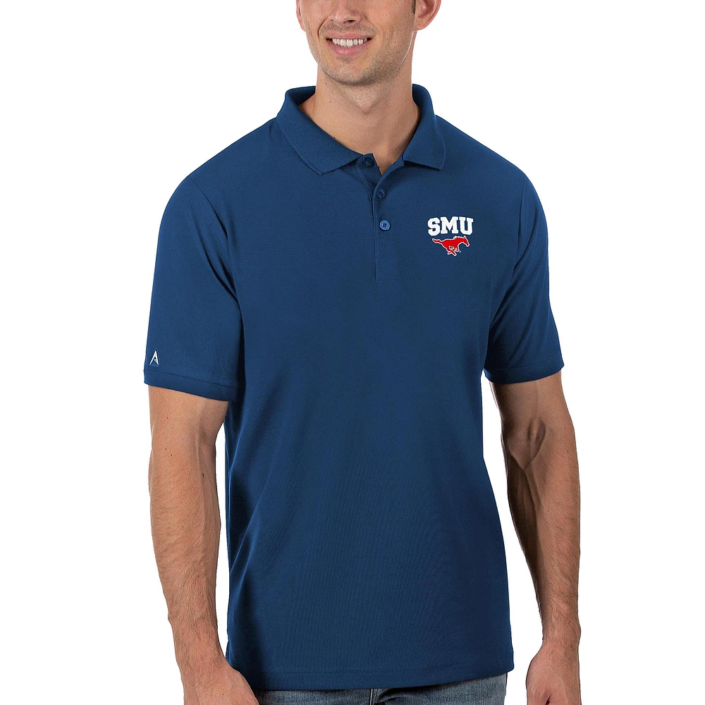Men's Antigua Royal SMU Mustangs Legacy Pique Polo