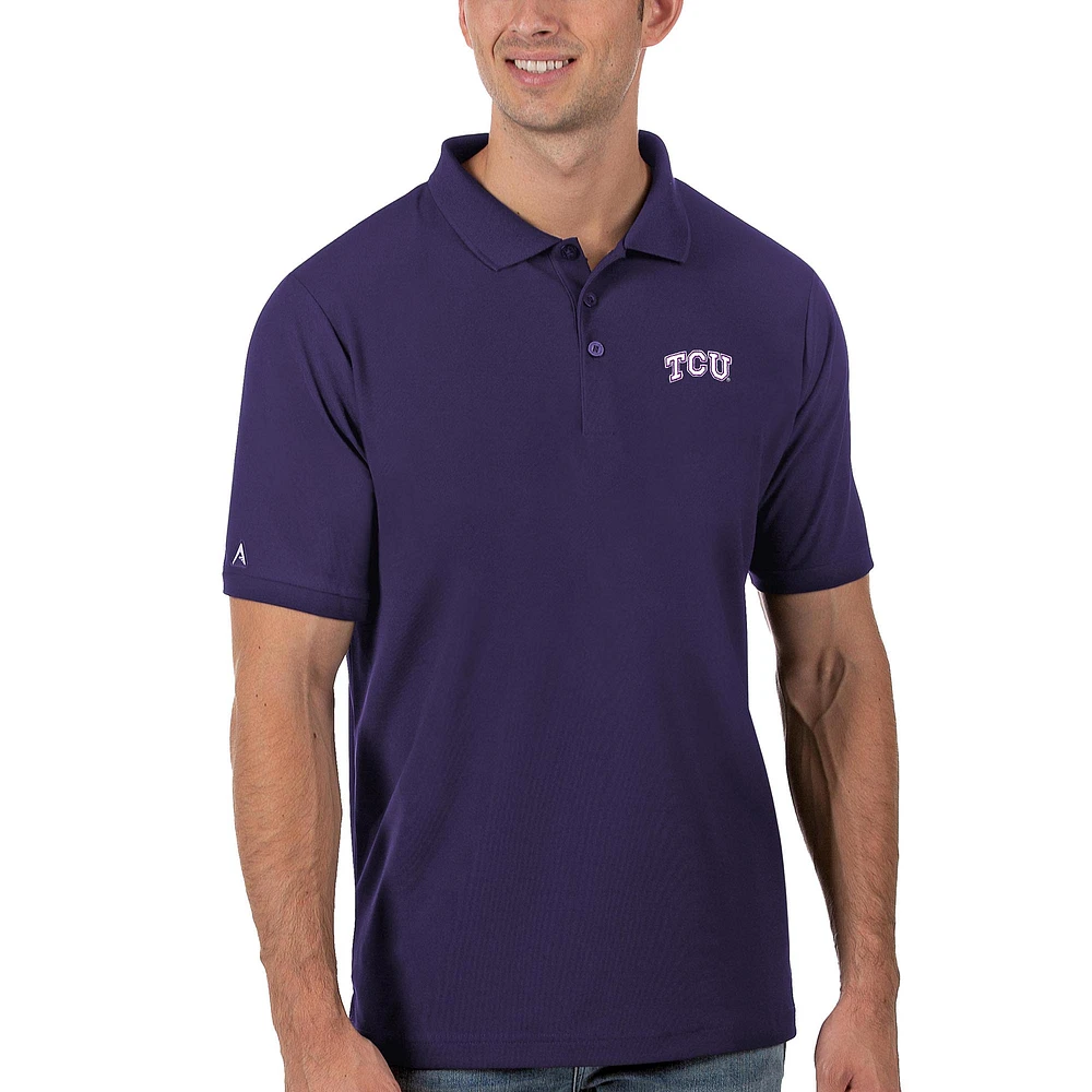 Men's Antigua Purple TCU Horned Frogs Legacy Pique Polo