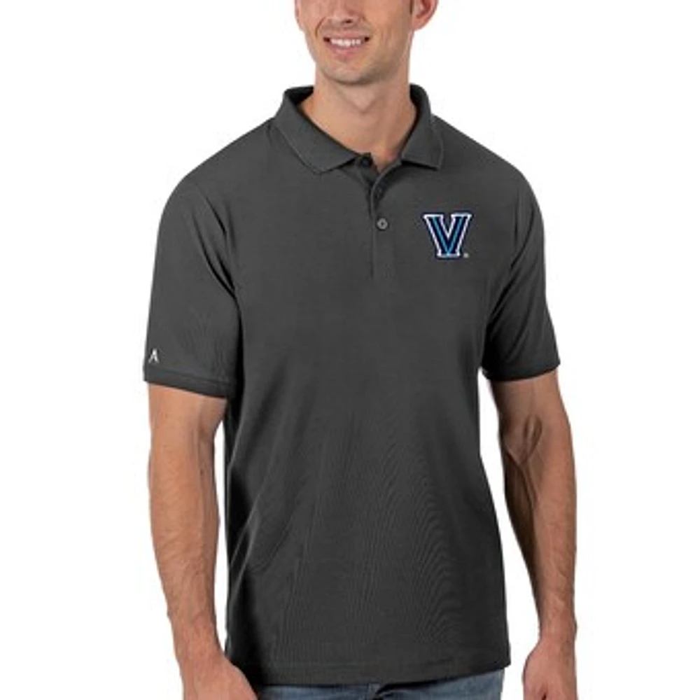 Men's Antigua Anthracite Villanova Wildcats Legacy Pique Polo