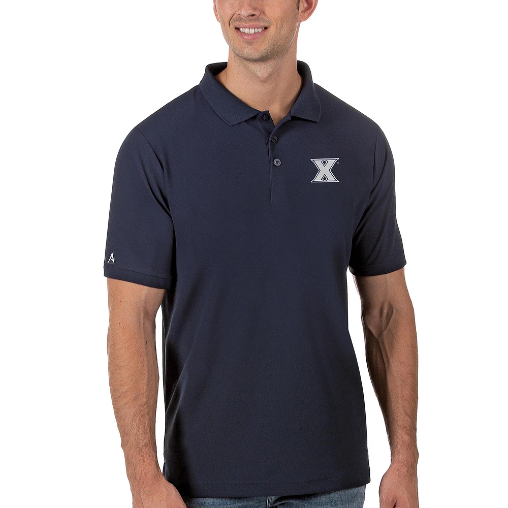 Men's Antigua Navy Xavier Musketeers Legacy Pique Polo