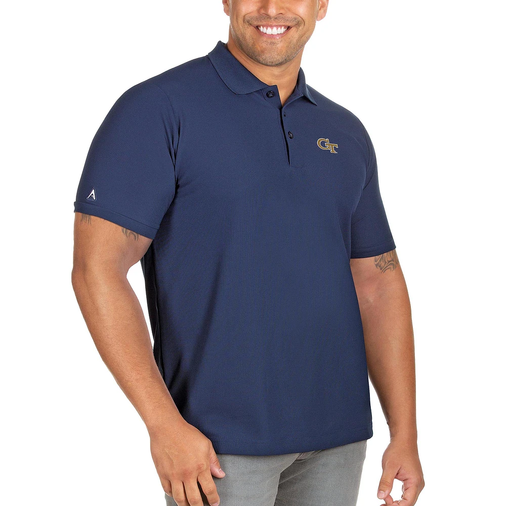 Men's Antigua Navy Georgia Tech Yellow Jackets Big & Tall Legacy Pique Polo