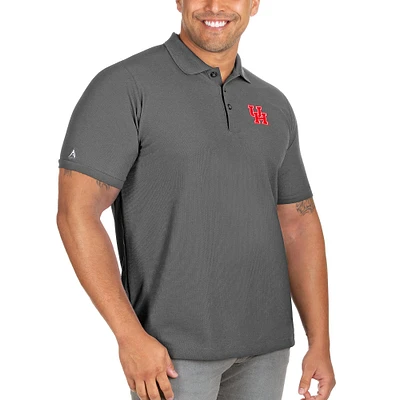 Men's Antigua Anthracite Houston Cougars Big & Tall Legacy Pique Polo