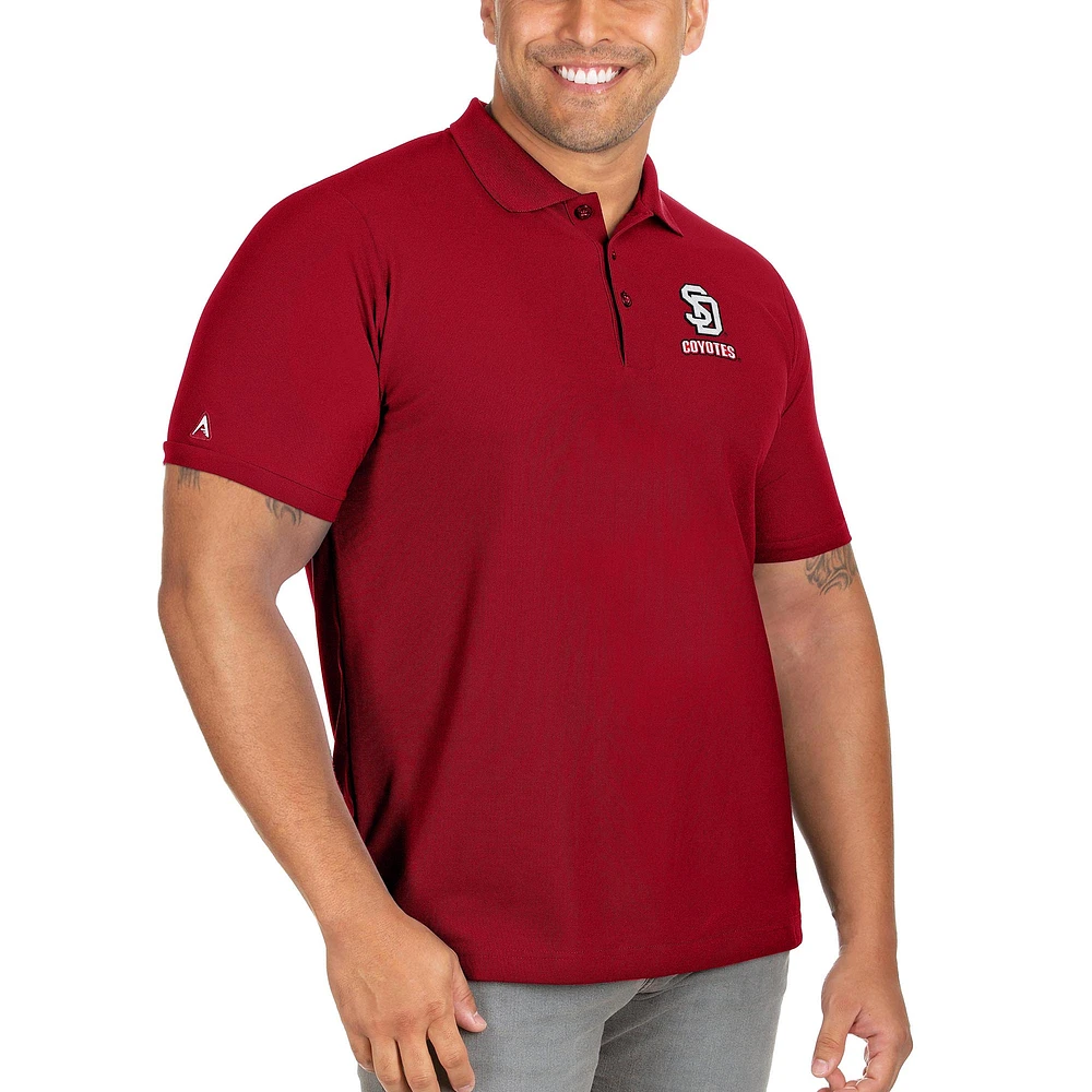 Men's Antigua Red South Dakota Coyotes Big & Tall Legacy Pique Polo