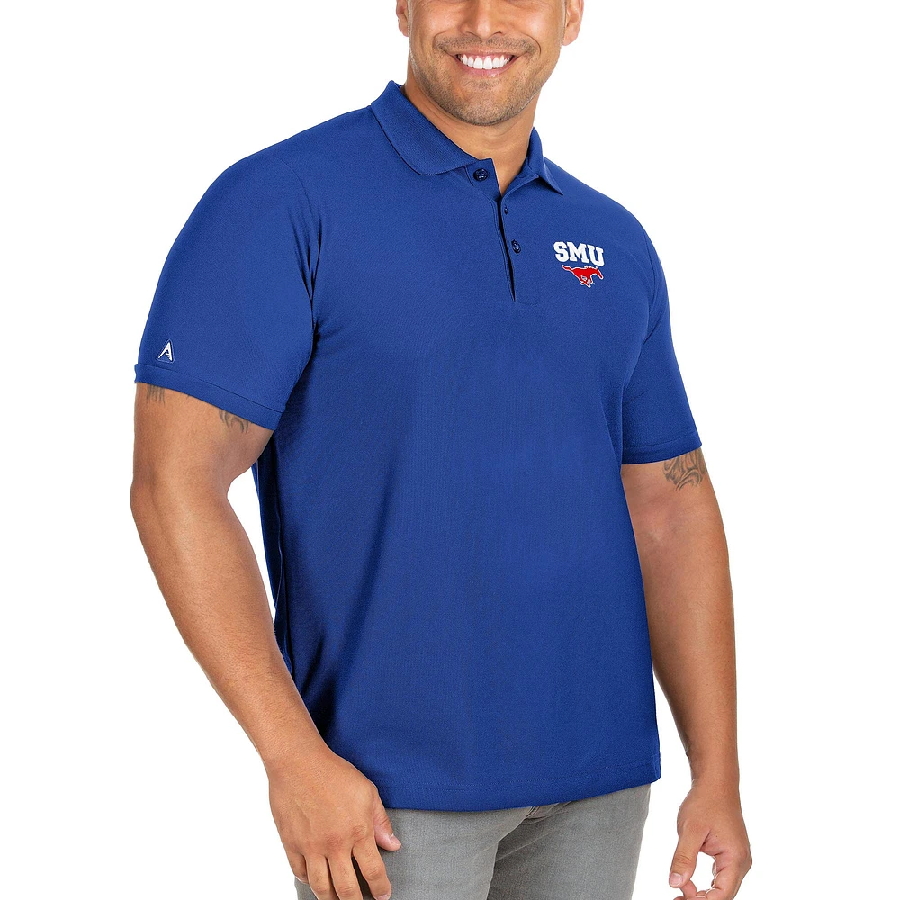 Men's Antigua Royal SMU Mustangs Big & Tall Legacy Pique Polo