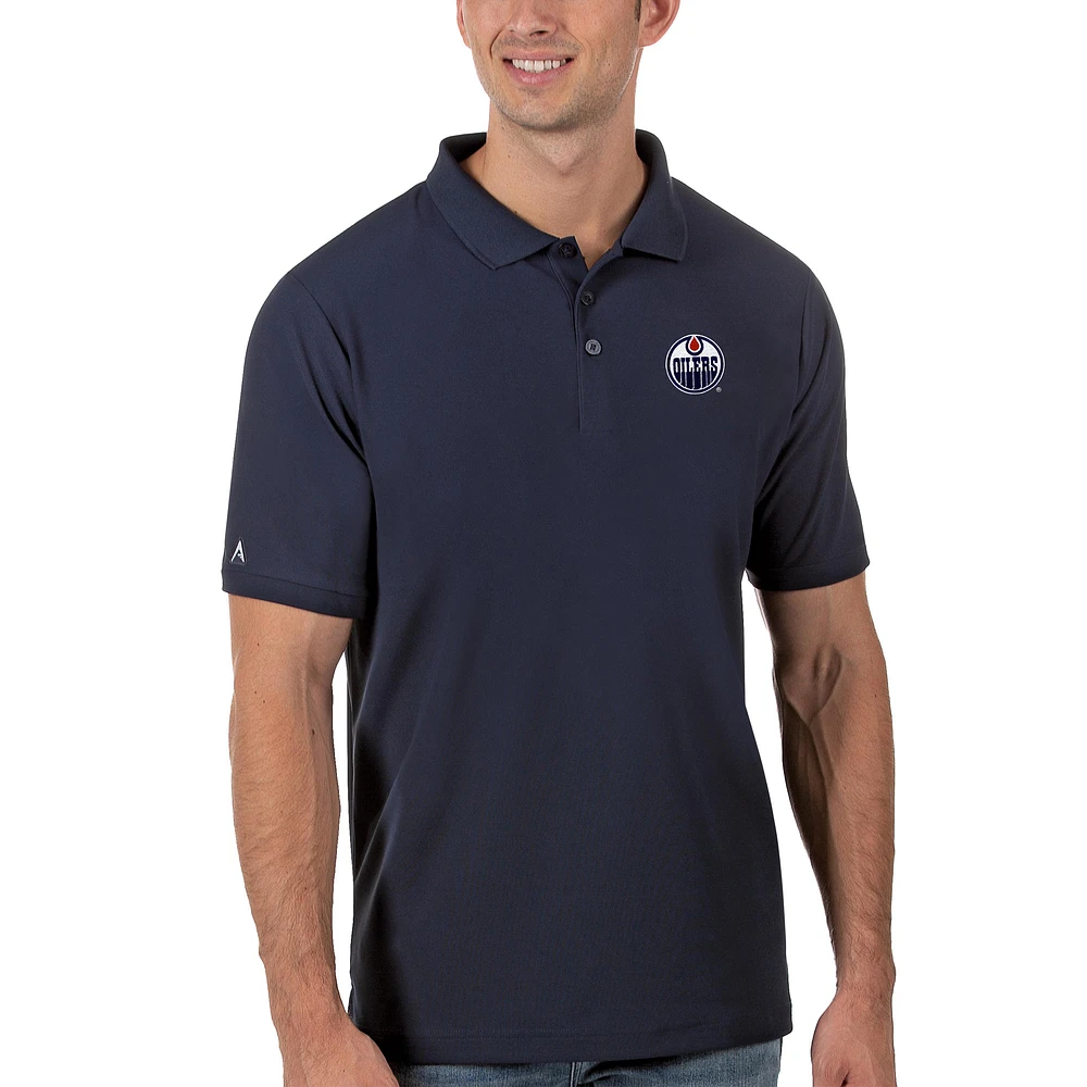 Men's Antigua Navy Edmonton Oilers Legacy Pique Polo