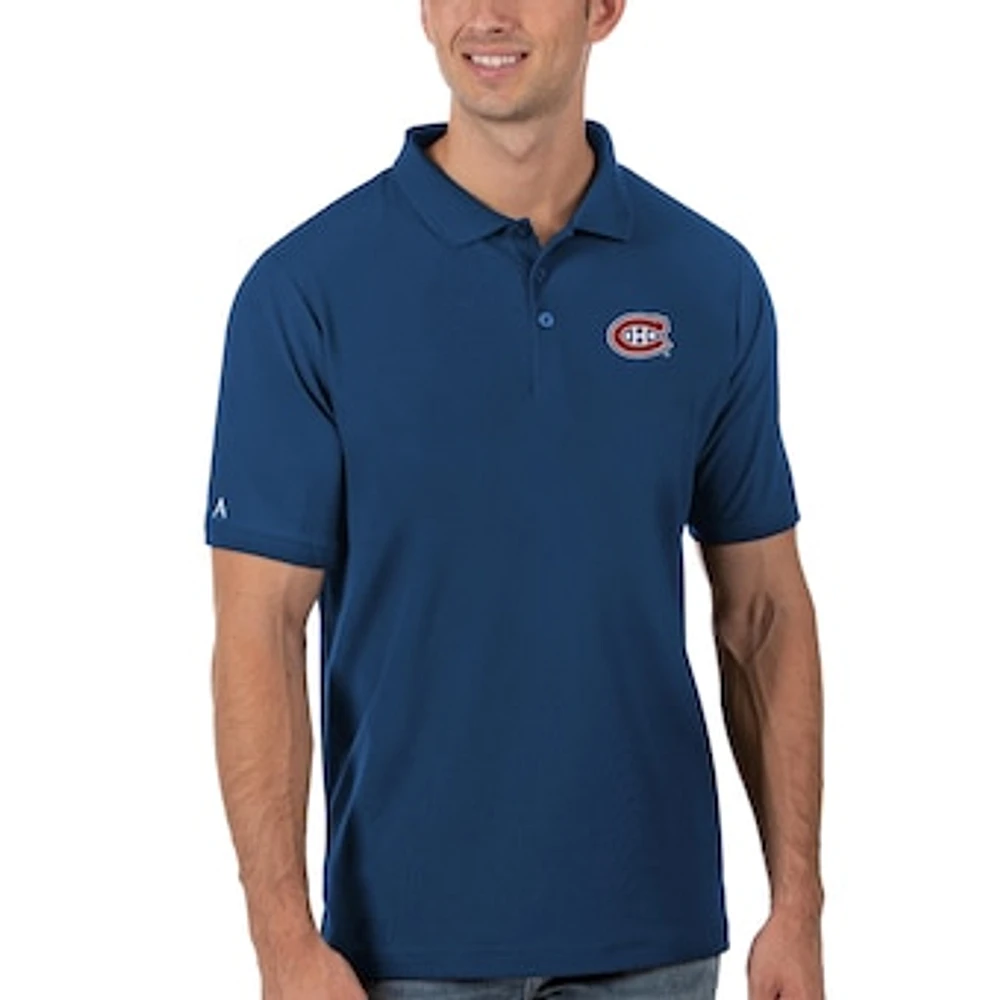 Men's Antigua Royal Montreal Canadiens Legacy Pique Polo