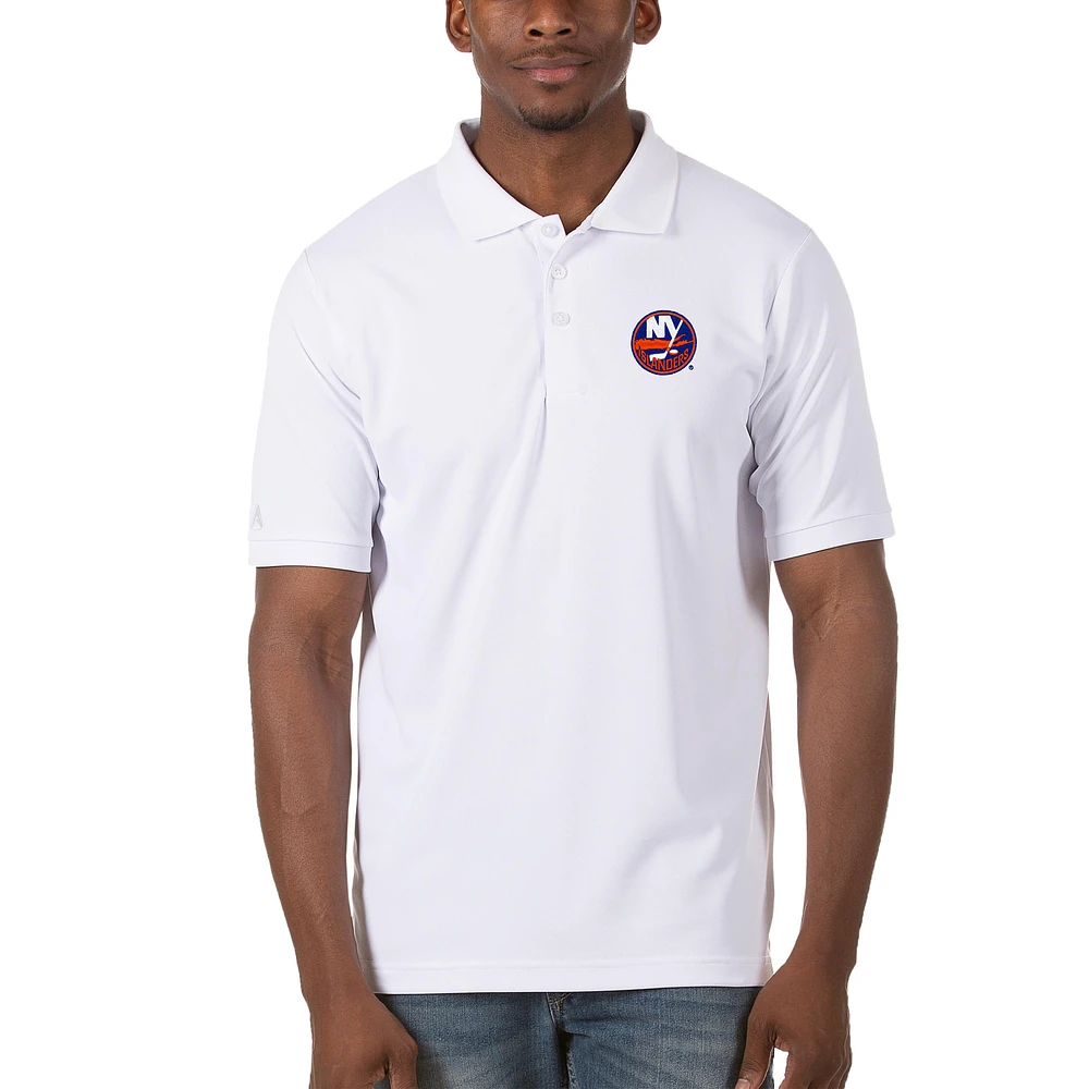 Men's Antigua White New York Islanders Legacy Pique Polo