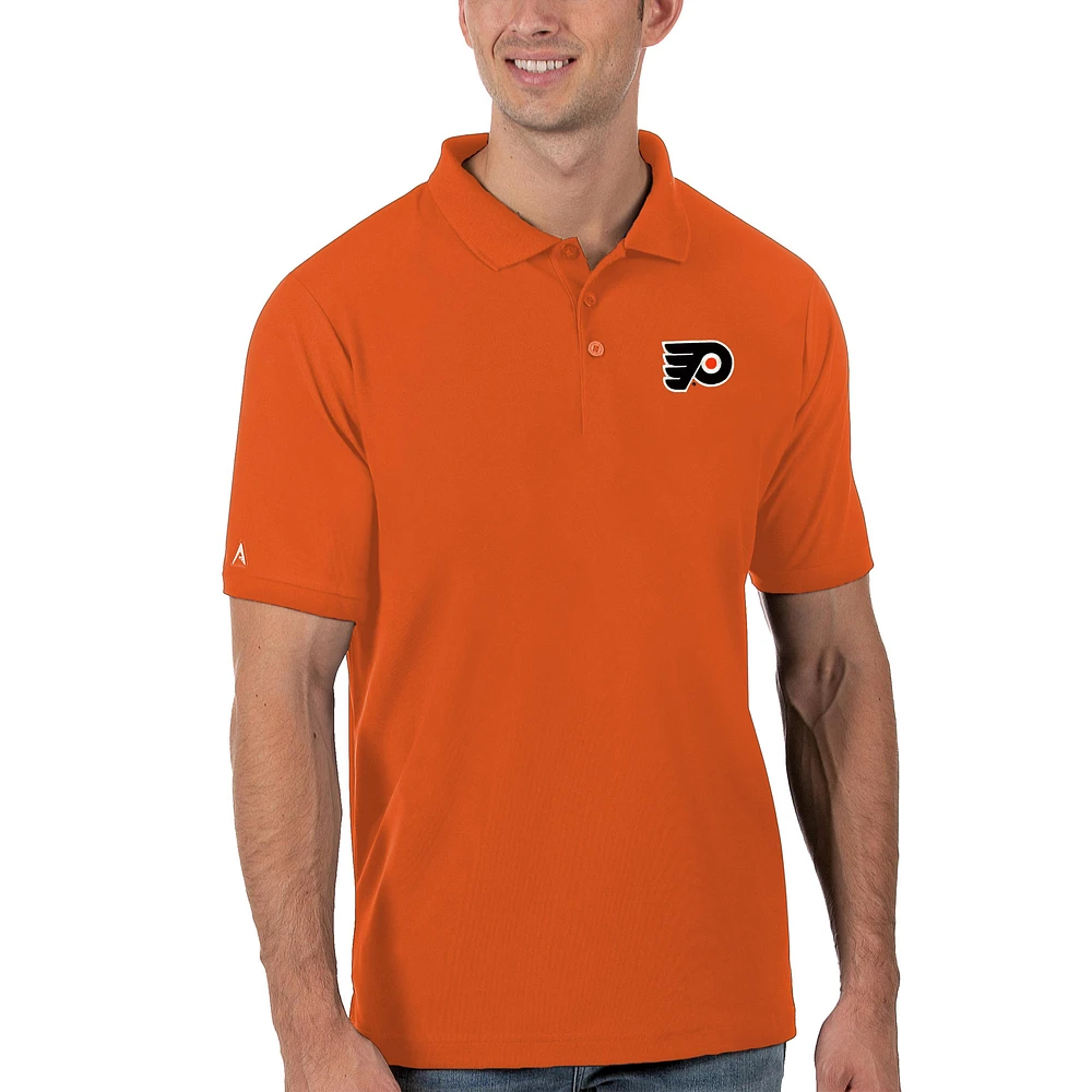 Men's Antigua Orange Philadelphia Flyers Legacy Pique Polo