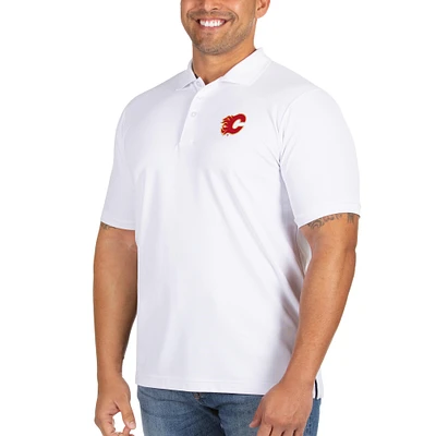 Men's Antigua White Calgary Flames Big & Tall Legacy Pique Polo