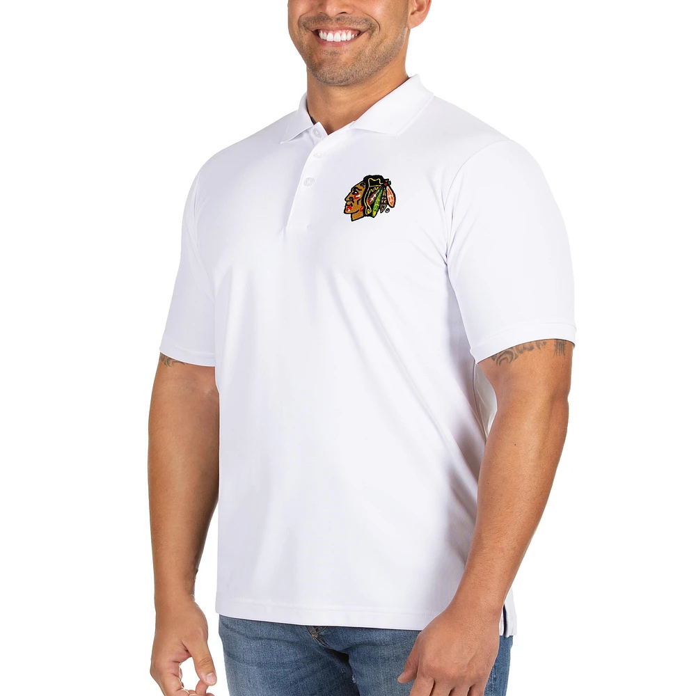 Men's Antigua White Chicago Blackhawks Big & Tall Legacy Pique Polo