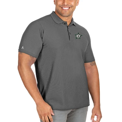 Men's Antigua Charcoal Dallas Stars Big & Tall Legacy Pique Polo