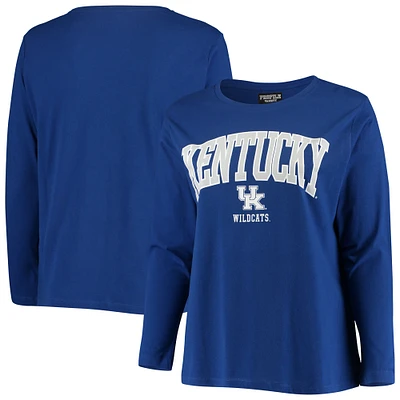 Women's Royal Kentucky Wildcats Plus Logo Long Sleeve T-Shirt