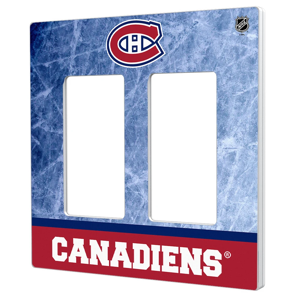 Montreal Canadiens Wordmark Double Rocker Lightswitch Plate