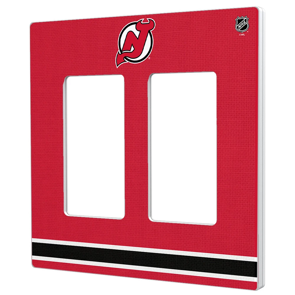 New Jersey Devils Double Rocker Lightswitch Plate