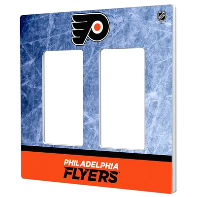 Philadelphia Flyers Wordmark Double Rocker Lightswitch Plate