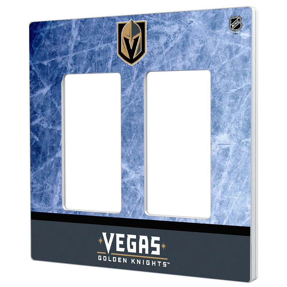 Vegas Golden Knights Wordmark Double Rocker Lightswitch Plate