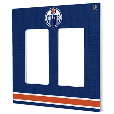 Edmonton Oilers Double Rocker Lightswitch Plate