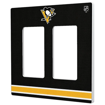 Pittsburgh Penguins Double Rocker Lightswitch Plate