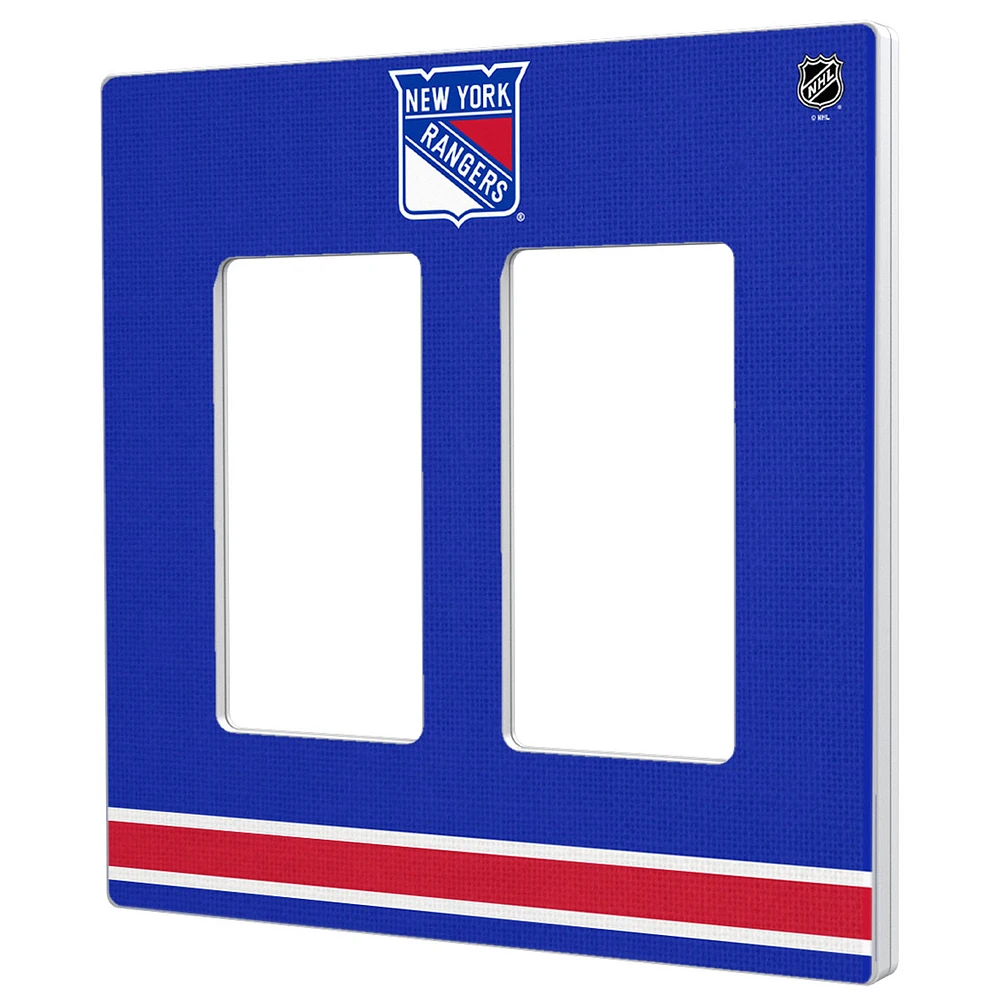 New York Rangers Double Rocker Lightswitch Plate