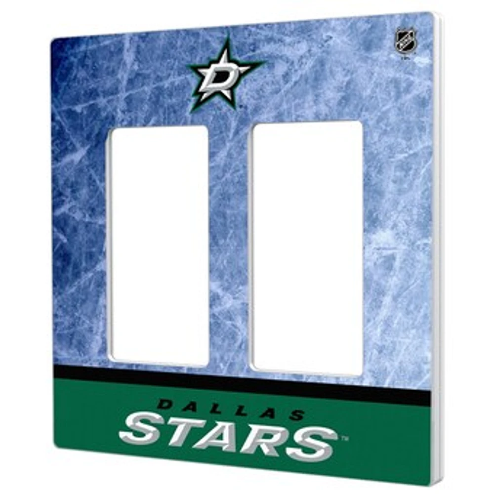 Dallas Stars Wordmark Double Rocker Lightswitch Plate