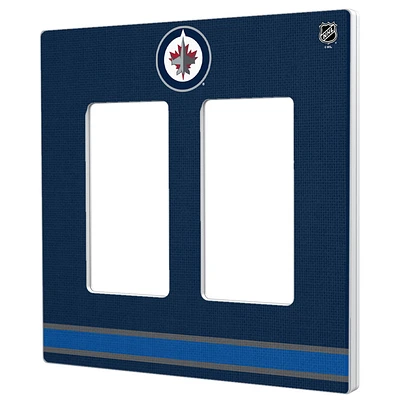 Winnipeg Jets Double Rocker Lightswitch Plate