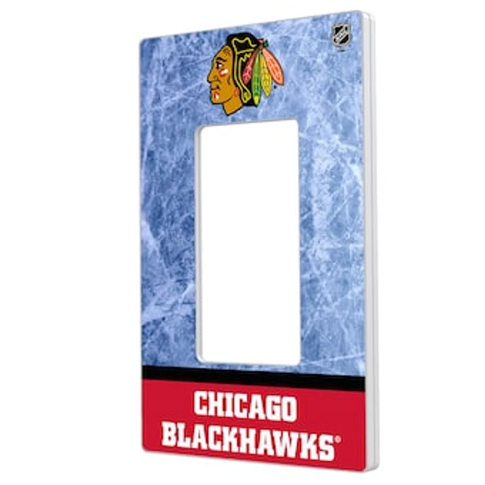Chicago Blackhawks Wordmark Single Rocker Lightswitch Plate