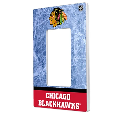 Chicago Blackhawks Wordmark Single Rocker Lightswitch Plate