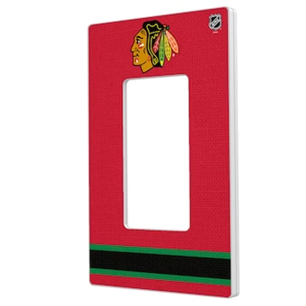 Chicago Blackhawks Single Rocker Lightswitch Plate