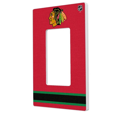 Chicago Blackhawks Single Rocker Lightswitch Plate