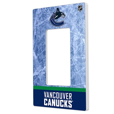 Vancouver Canucks Wordmark Single Rocker Lightswitch Plate