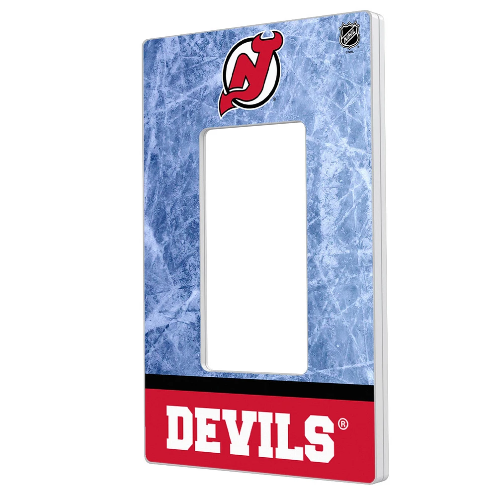 New Jersey Devils Wordmark Single Rocker Lightswitch Plate