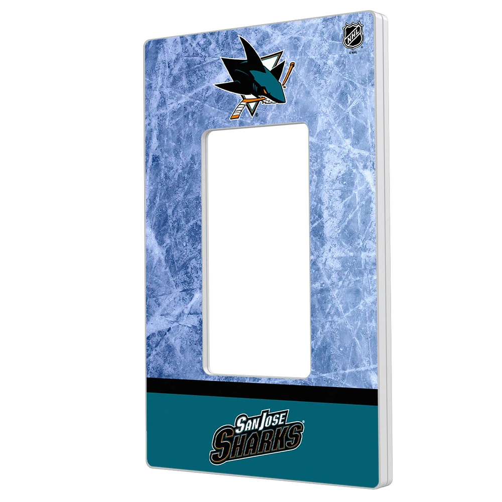 San Jose Sharks Wordmark Single Rocker Lightswitch Plate