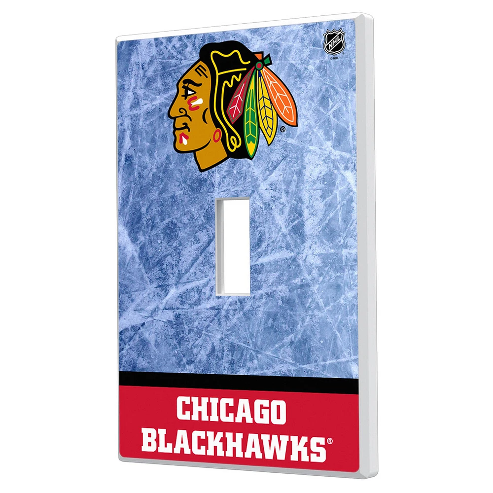 Chicago Blackhawks Wordmark Single Toggle Lightswitch Plate