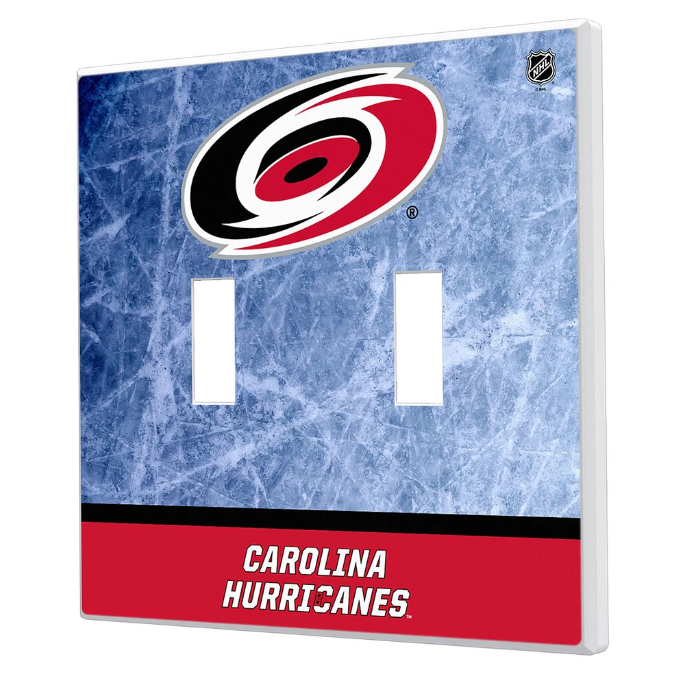 Carolina Hurricanes Wordmark Double Toggle Lightswitch Plate