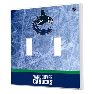 Vancouver Canucks Wordmark Double Toggle Lightswitch Plate