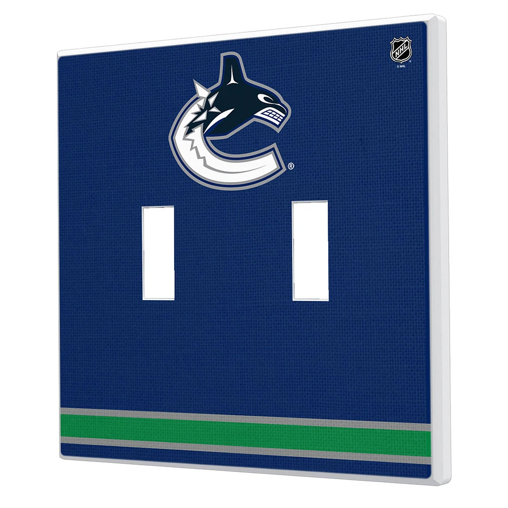 Vancouver Canucks Double Toggle Lightswitch Plate