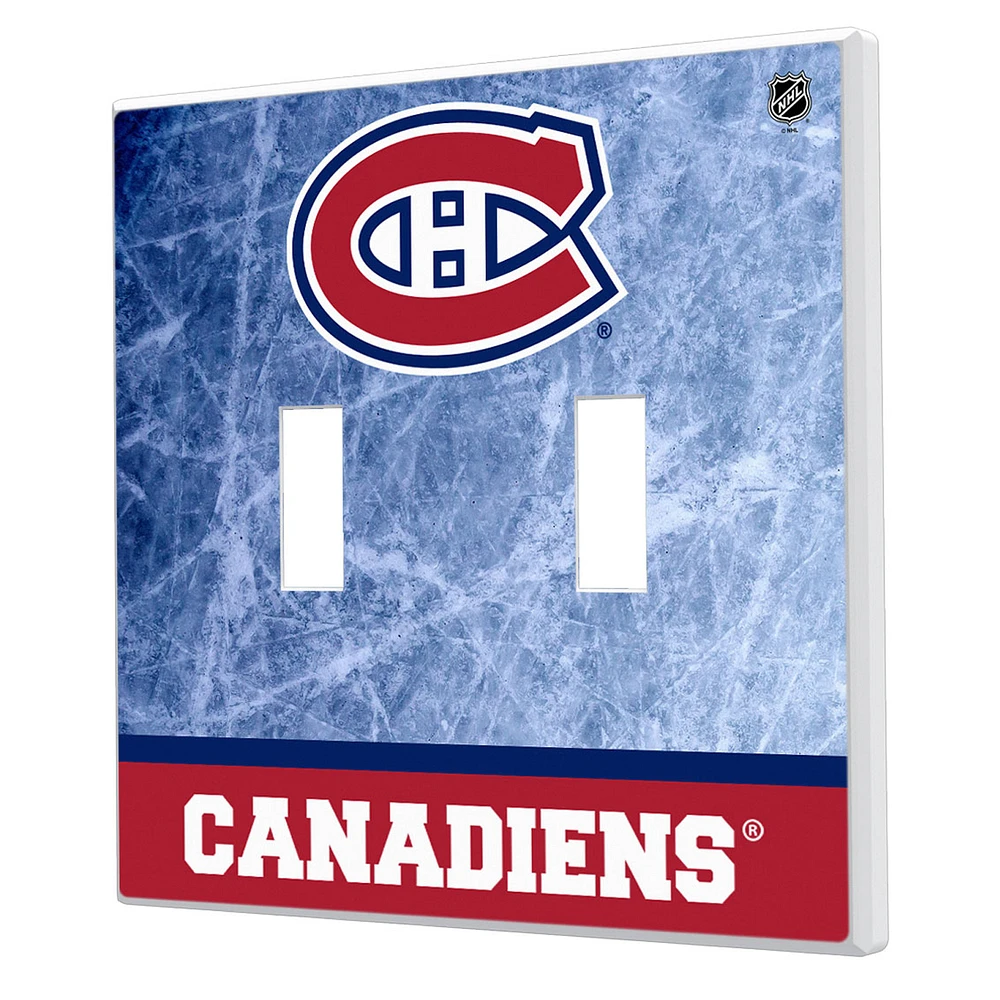 Montreal Canadiens Wordmark Double Toggle Lightswitch Plate
