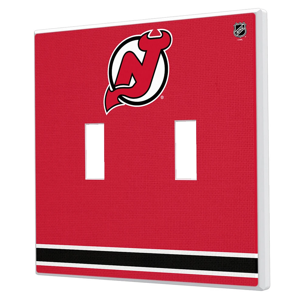 New Jersey Devils Double Toggle Lightswitch Plate
