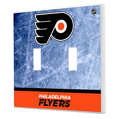 Philadelphia Flyers Wordmark Double Toggle Lightswitch Plate