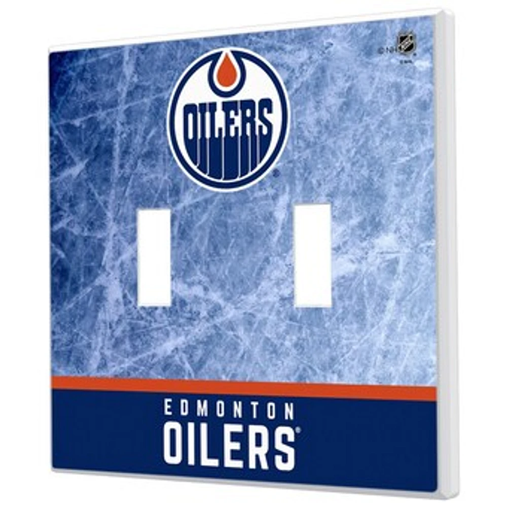 Edmonton Oilers Wordmark Double Toggle Lightswitch Plate