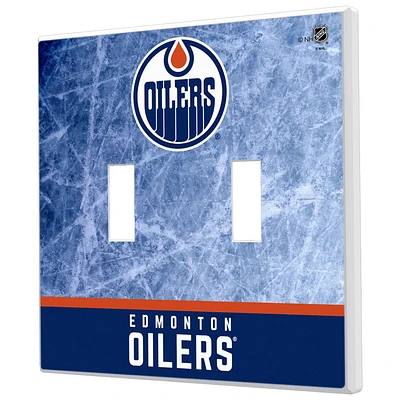 Edmonton Oilers Wordmark Double Toggle Lightswitch Plate