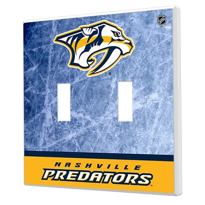 Nashville Predators Wordmark Double Toggle Lightswitch Plate