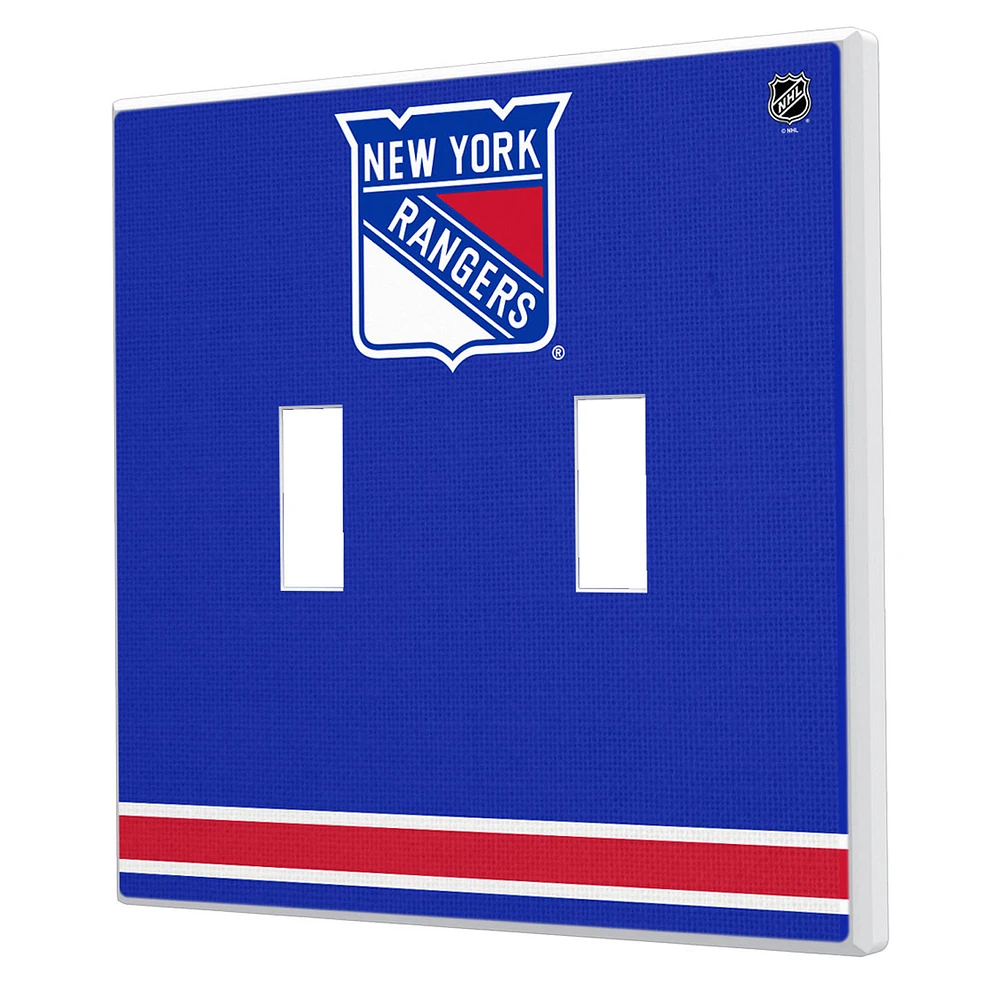 New York Rangers Double Toggle Lightswitch Plate