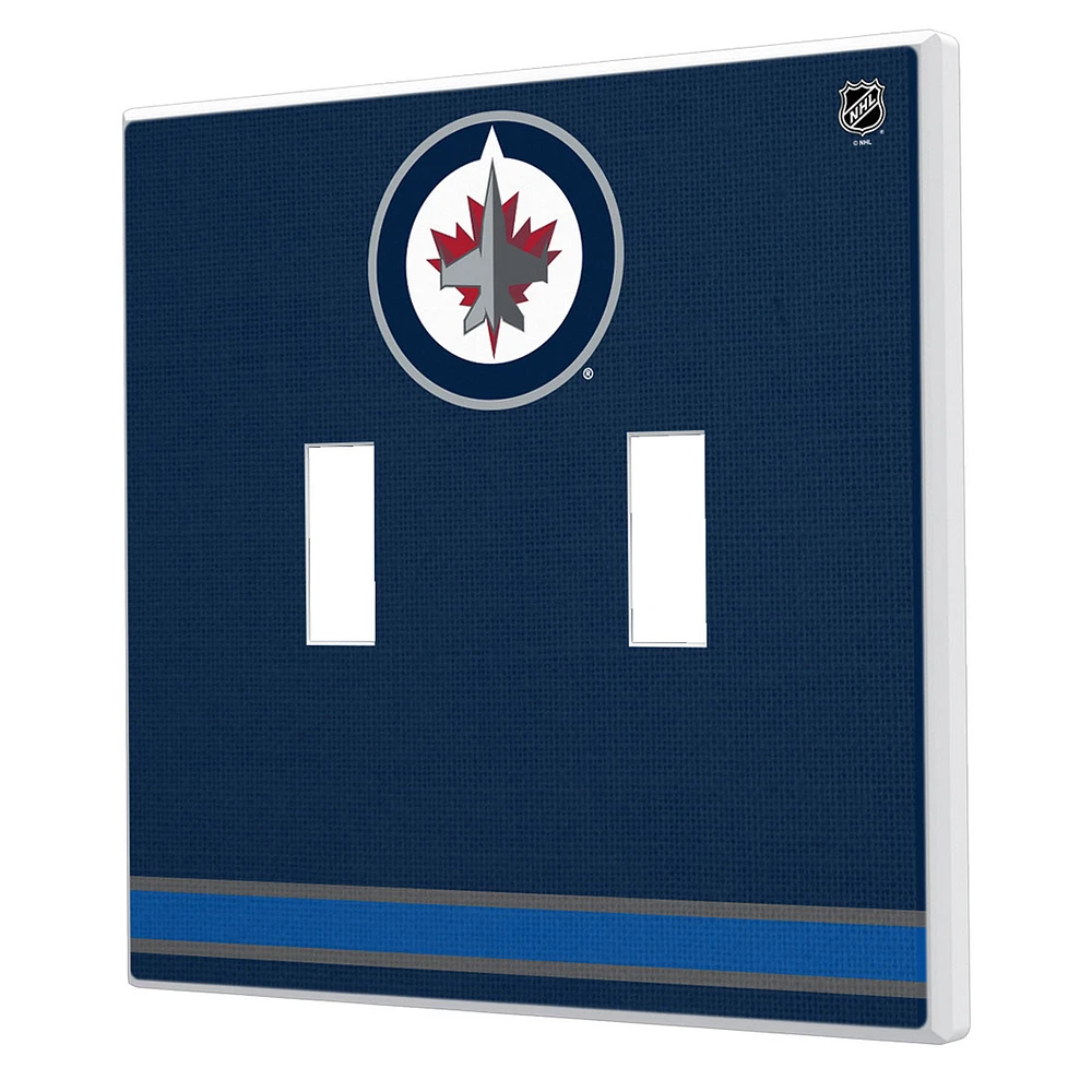 Winnipeg Jets Double Toggle Lightswitch Plate